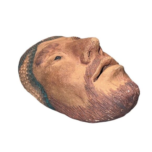 Vintage Southwestern Hand Sculpted Spirit Mask Hallmarked Birdsong Face Mask - Picture 4 of 11